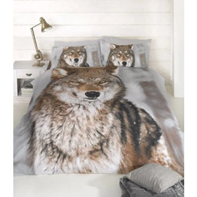 Afbeelding van Wolf Dekbedovertrek Lits jumeaux polykatoen Wolven Dekbed Geschikt voor 240 x 200/220 cm.