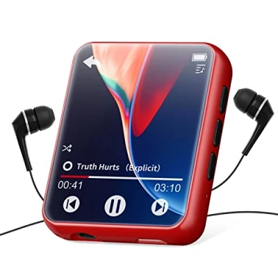 Afbeelding van MP3 speler 32 GB Bluetooth 5.0, draagbare muziek met luidspreker, geluidskwaliteit, high fidelity opname, FM radio, e boek, ondersteunt tot 128