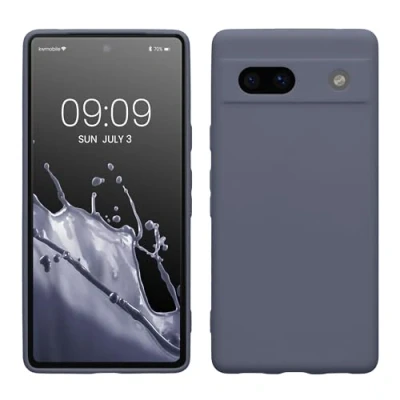 Afbeelding van kwmobile telefoonhoesje geschikt voor Google Pixel 7a Hoesje smartphone Precisie camera uitsnede In blauwgrijs