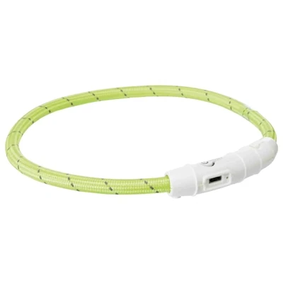 Afbeelding van Trixie Halsband Hond Flash Lichthalsband Usb Tpu / Nylon Groen 35X0,7 CM (402427)