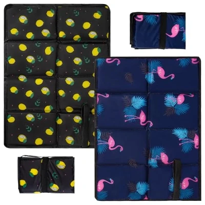 Afbeelding van Jesustree Tapis Siège Extérieur, Lot de 2 Portable Coussin d&#039;assise Pliant Camping, Étanche Coussinets Tapis, d&#039;isolation Thermique pour Voyage, Randonnée, Pique Niques, Stade, Jardin, Chasse