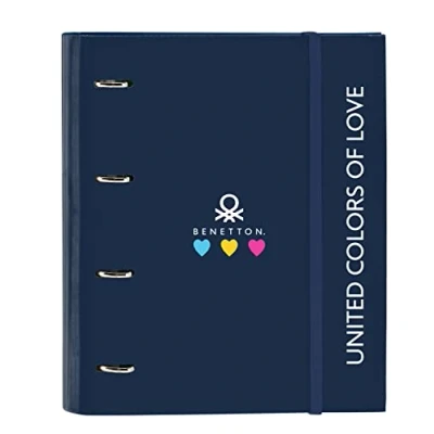 Afbeelding van Ringmap Benetton Love Marineblauw (27 x 32 3.5 cm)