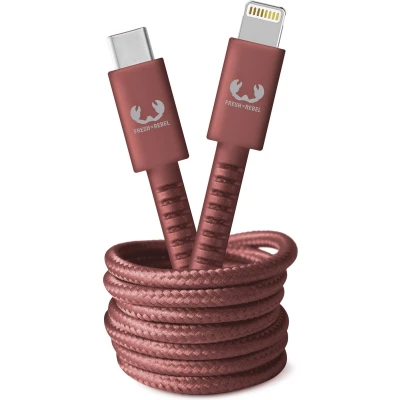 Afbeelding van Fresh &#039;n Rebel Usb c naar Apple Lightning kabel 2 meter hoge kwaliteit Safari Red
