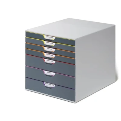 Afbeelding van Ladenbox Durable Varicolor 7 laden grijs