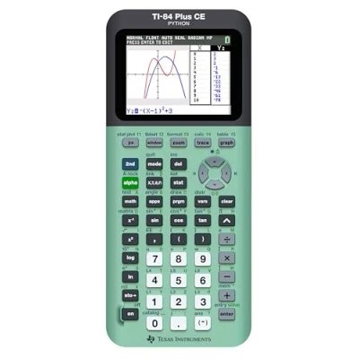 Afbeelding van Texas Instruments TI 84 Plus CE Grafische rekenmachine, mintkleur
