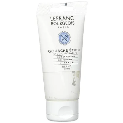 Afbeelding van Lefranc Bourgeois Gouache Etude Tube 80 ml wit
