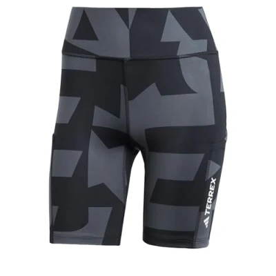 Afbeelding van Adidas Terrex 8INCH Printed Legging Carbon black black, Dames, Maat: XS,