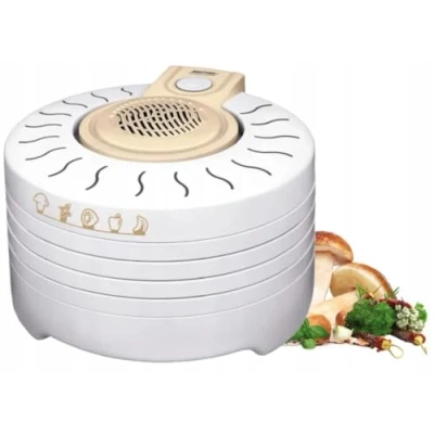 Afbeelding van MPM MSG 03 Elektrische voedseldroger, 4 uittrekbare trays van 28 cm, fruit, paddenstoelen en groenten, 250 W