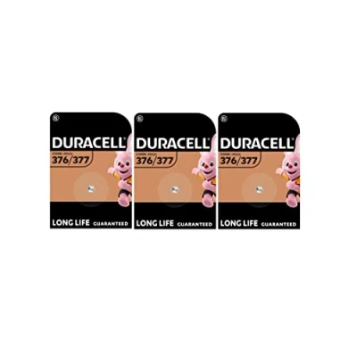 Afbeelding van Batterij Duracell knoopcel 1x377 zilver oxide diameter6,8mm 1,5V 18mA