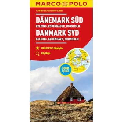 Afbeelding van Denemarken Zuid Kolding, Kopenhagen, Bornholm Wegenkaart Marco Polo