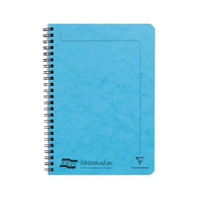 Image de Clairefontaine 482/1146Z Un Cahier à Spirale Notemakers Europa Turquoise A5 14,8x21 cm 120 Pages Détachables Lignées Papier Blanc 90 g Couverture Carte Lustrée