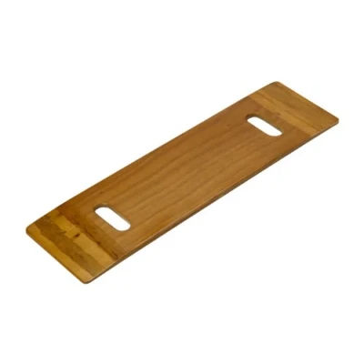 Afbeelding van Homecraft, Houten transferplank, met gaten voor handgrepen, gelamineerd multiplex, gelakt, rolstoeloverdracht naar bed, auto, ouderen of gehandicapten, 76 x 21 cm.