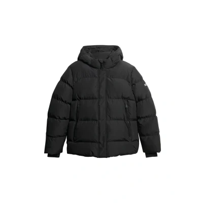 Afbeelding van Superdry Sports pufferjack met capuchon en 5 horizontale stiksels Dames Gewatteerde jassen