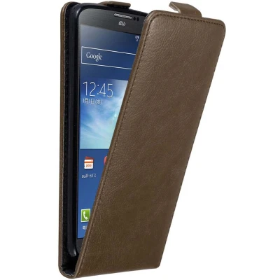 Afbeelding van Cadorabo Hoesje geschikt voor Samsung Galaxy NOTE 3 in KOFFIE BRUIN Beschermhoes flip design Case Cover met magnetische sluiting