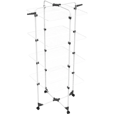 Afbeelding van Vileda Modular 4, droogrek met 4 niveaus, modulaire afdichting, gemakkelijk te verplaatsen, voor binnen en buiten, opvouwbaar