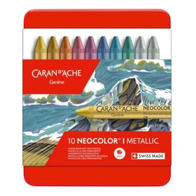 Afbeelding van NEOCOLOR I, Metalen doos, 10 kleuren Metallic