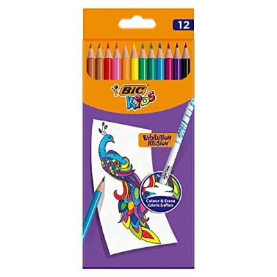 Afbeelding van BIC Kids Evolution Uitgumbare Kleurpotloden, 12st.