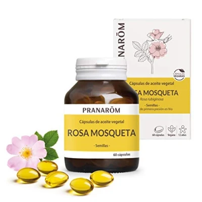 Afbeelding van Plantaardige oliecapsules van rozenbottel 60 capsules Pranarom
