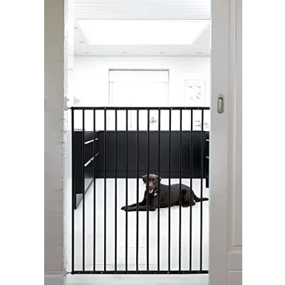 Afbeelding van BabyDan 57416 2600 06 Uitschuifbare poort voor huisdieren en kinderen, zwart, breedte 62,5 106,8 cm