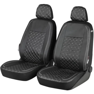 Afbeelding van Autostoelhoes Julia versierd met kristallen van Swarovski® voor twee voorstoelen