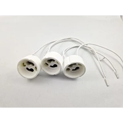 Afbeelding van Set van 3 GU10 keramische fittingen met 15 cm aansluitkabel voor led en halogeenspots