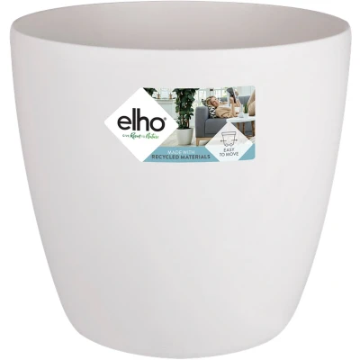 Afbeelding van Bloempot Brussels wielen 35 cm wit elho