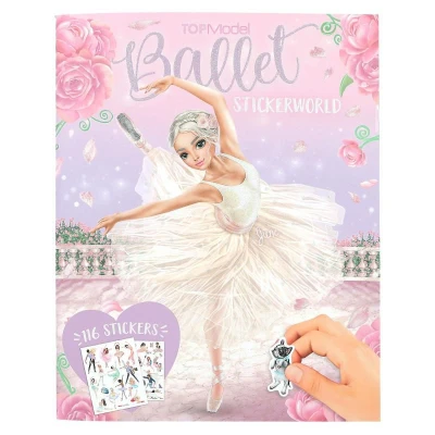 Afbeelding van Depesche 13049 TOPModel Stickerworld Ballet, stickerboek met 20 geïllustreerde achtergrondpagina&#039;s om zelf vorm te geven, 3 dubbelzijdige stickers