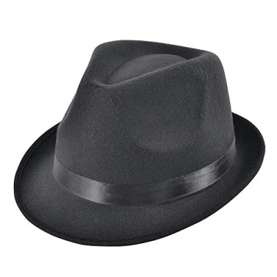 Afbeelding van Bristol Novelty BH607 Blues Style Deluxe hoed, uniseks, volwassenen, zwart, Eén maat