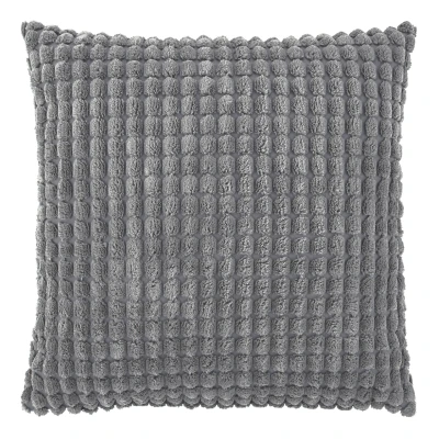 Afbeelding van Dutch Decor ROME Sierkussen 45x45 cm 100% polyester effen kleur Charcoal Gray antraciet