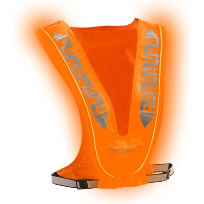 Afbeelding van Bee Safe Reflective Led USB Reflecterend Vest Orange Oranje Hardloop Accessoires