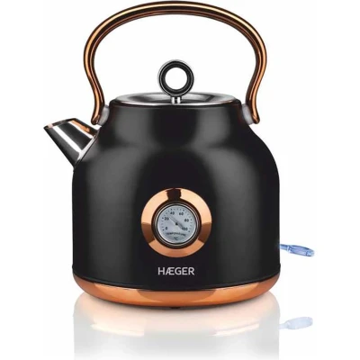 Afbeelding van Haeger Art Deco Black Waterkoker