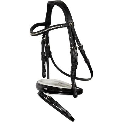 Afbeelding van BR hoofdstel Horwich Pony Zwart Wit