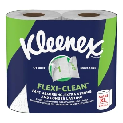 Afbeelding van Kleenex keukenpapier Keukenrol Flexi Clean 12 Maxi XL rollen Voordeelverpakking