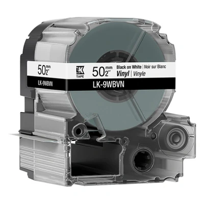 Image de Epson LK 9YBVN Vinyle noir sur jaune Rouleau (5 cm x 7 m) 1 cassette(s) bande d&#039;étiquettes pour LabelWorks LW Z5000BE, Z5010BE, Z5010BE AZ, QZ