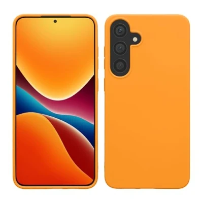 Afbeelding van kwmobile telefoonhoesje geschikt voor Samsung Galaxy S25 Hoesje smartphone Back cover in fruitig oranje