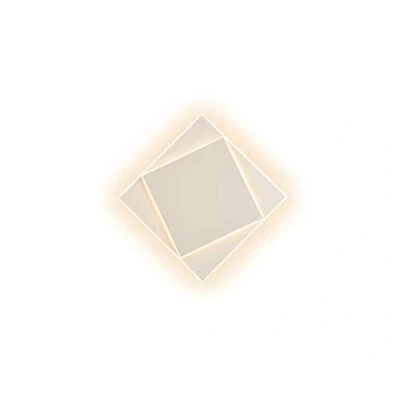 Afbeelding van Dakla LED wandlamp, wit, 28x28 cm
