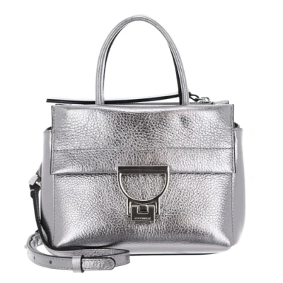 Afbeelding van COCCINELLE Leren handtas schoudertas Arlettis Handbag Steel zilverkleurig