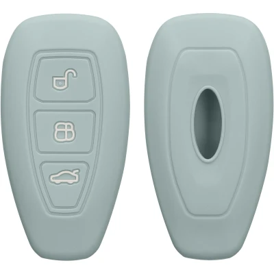 Afbeelding van kwmobile autosleutel hoesje geschikt voor Ford 3 knops Keyless Go hoes TPU behuizing Beschermende auto sleutel case Sleuteletui in cool mint