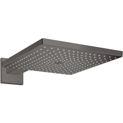 Afbeelding van Hansgrohe Raindance E Square hoofddouche E300 1jet met douchearm 39cm 30x30cm brushed black chroom