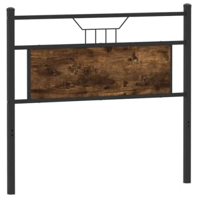 Afbeelding van vidaXL Hoofdbord 100 cm bewerkt hout en staal gerookt eikenkleurig