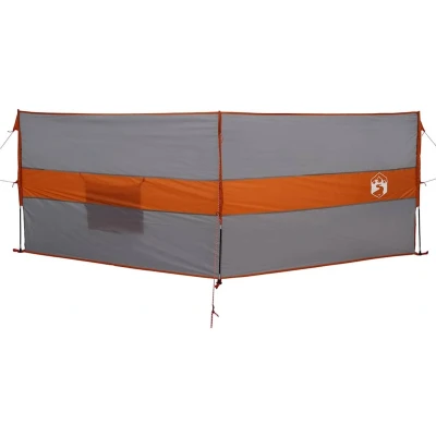 Afbeelding van vidaXL Windscherm camping waterdicht 344x120 cm grijs en oranje