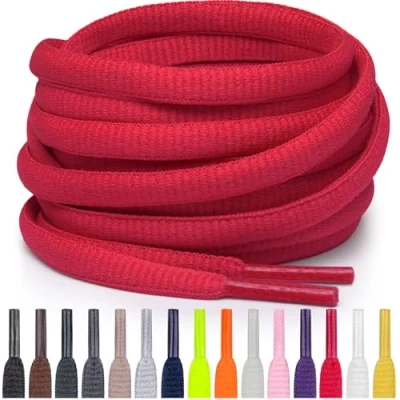 Afbeelding van Miscly Ovale sportveters, verkrijgbaar in verschillende lengtes en kleuren, Rood