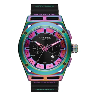Afbeelding van Diesel Timeframe Chronograaf, Heren, Maat: One Size, Black