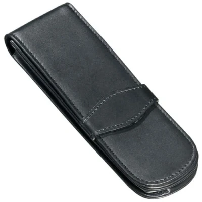 Image de Online parure etui en vrai cuir pour deux stylos de la taille standard noir 90759
