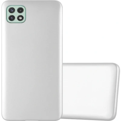 Afbeelding van Cadorabo Hoesje geschikt voor Samsung Galaxy A22 5G in METALLIC ZILVER Beschermhoes gemaakt van flexibel TPU silicone Case Cover