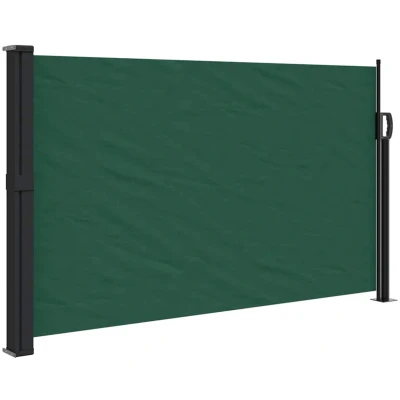 Afbeelding van vidaXL Windscherm uittrekbaar 117x300 cm donkergroen