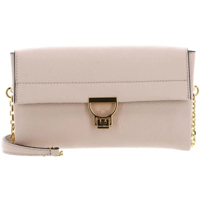 Afbeelding van COCCINELLE Leren Schoudertas Arlettis Handbag Rosette Oud roze