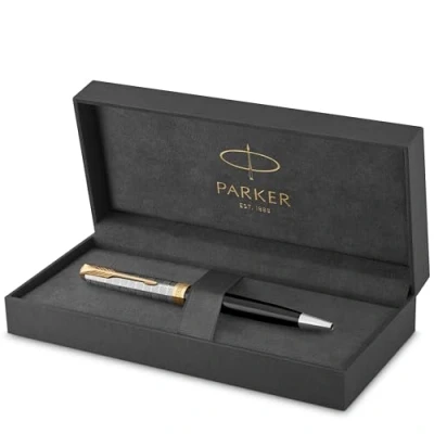 Afbeelding van Parker Sonnet Metal &amp; Black Lacquer GT BP