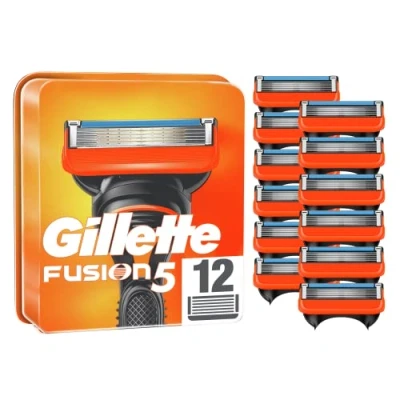 Afbeelding van Gillette Fusion 5 stuks scheermesjes met trimmer voor precisie en gladde coating, 12 reservemesjes