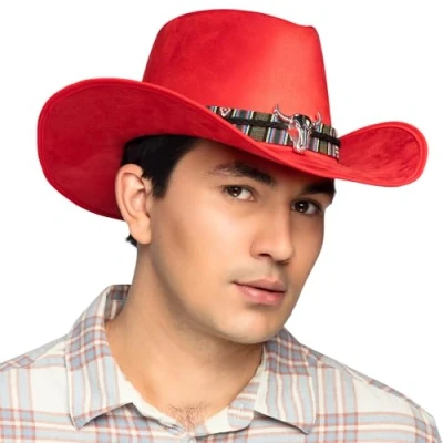 Afbeelding van Boland Hoed Django rood 59 Volwassenen Unisex Cowboy Indiaan
